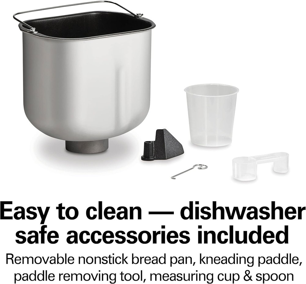 Hamilton Beach Bread Maker 2lb Digital 12 Settings Gluten-Free Black
