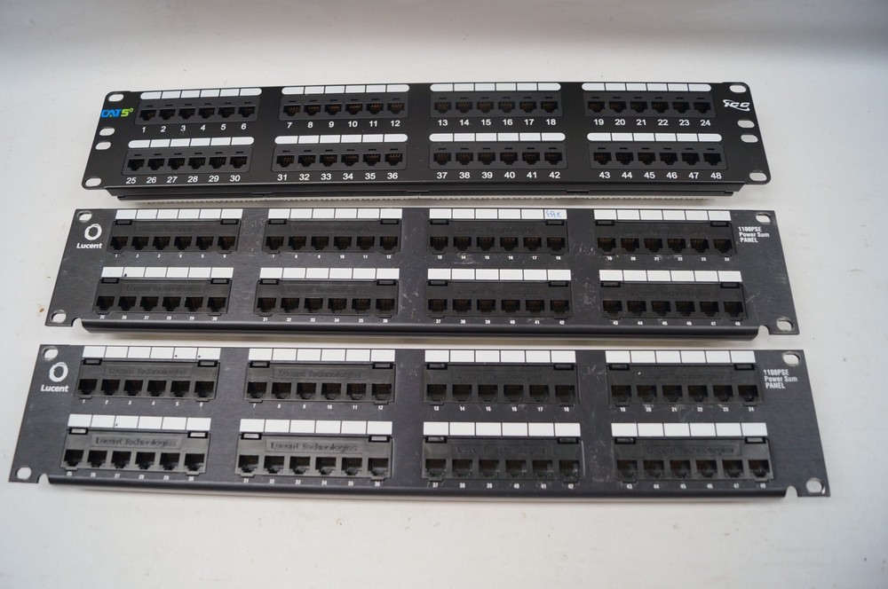 LOT (3) ICC Lucent Cat5e Patch Pack 1100PSE Power Sum Panels WORKING B343