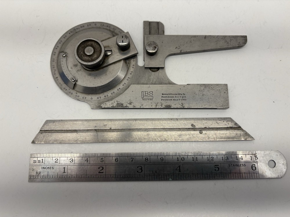 Brown And Sharpe Bevel Protractor