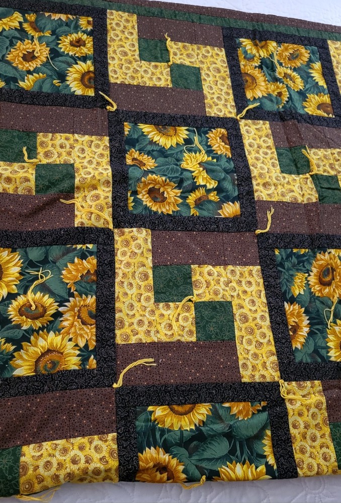Sunflower Quilt 64 X 52" Handmade