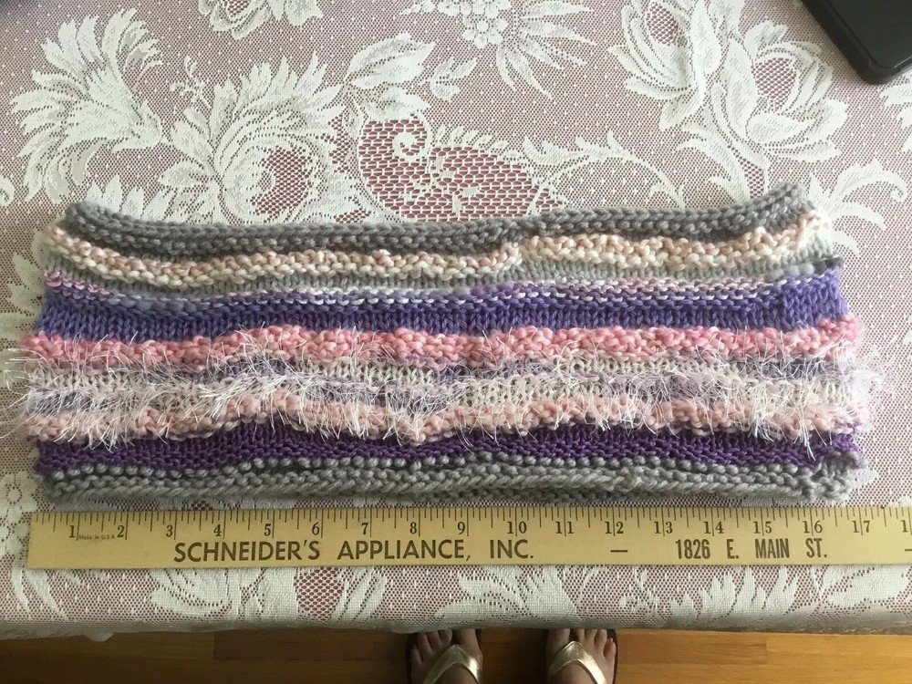 Hand Knitted 7X17 Inch Cowl