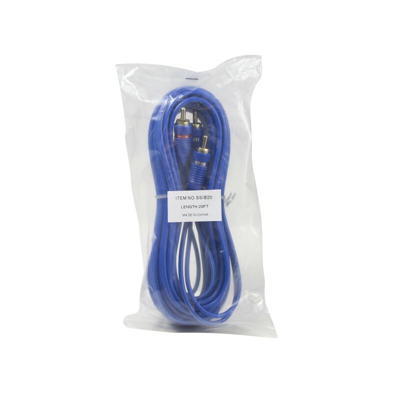 Stinger SSIB20 20Ft RCA Cable Blue Select