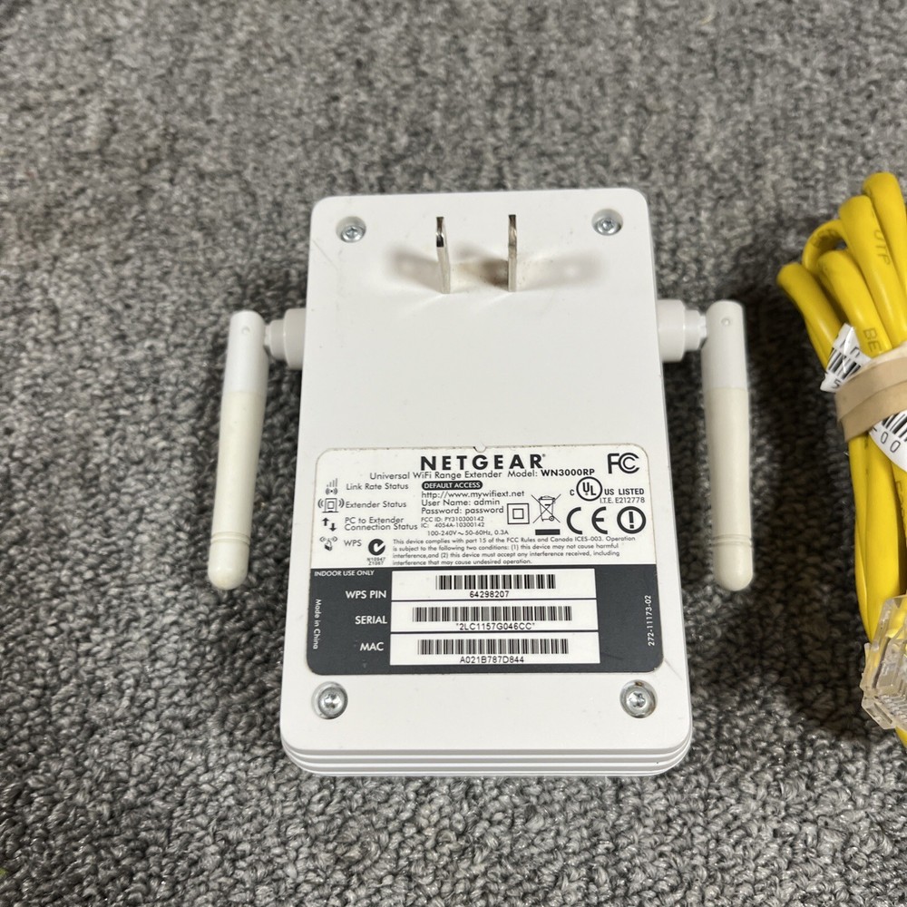 NETGEAR UNIVERSAL WIFI RANGE EXTENDER WN3000RP