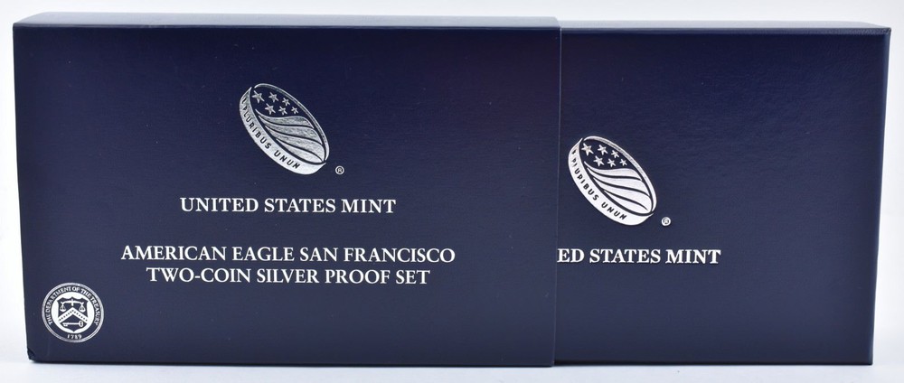 2012 American Eagle SF Two Coin Silver Proof Set Empty Box w/ COA