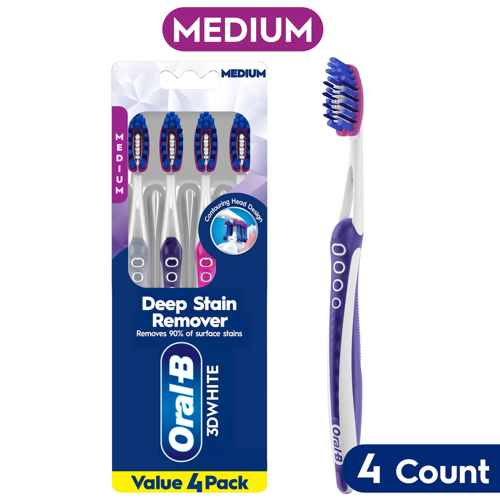 Toothbrush Pro Whitening, Medium, 4 Count
