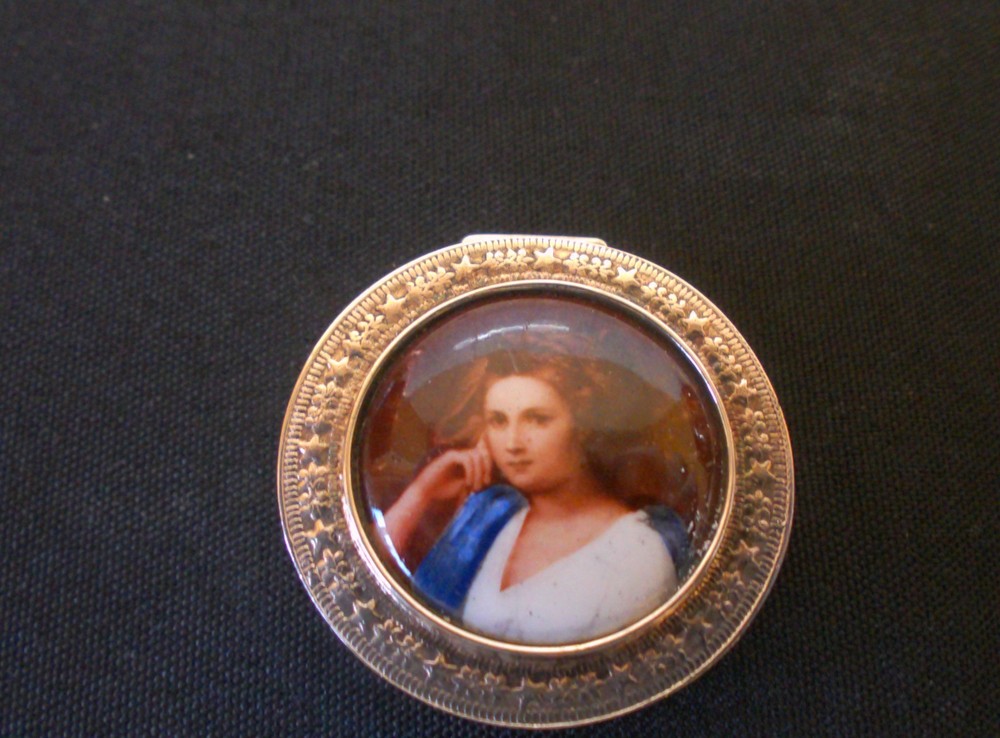 Solid Silver Victorian Lady Pill Pot Perfect Condition