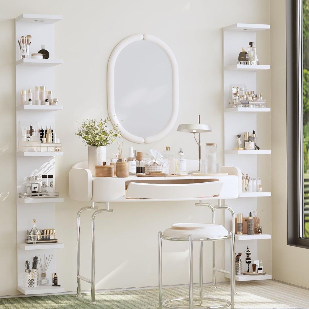 Versatile 7 Tier Wall Shelf Unit,White Lack Wall Shelf,Display Floating Shelf...
