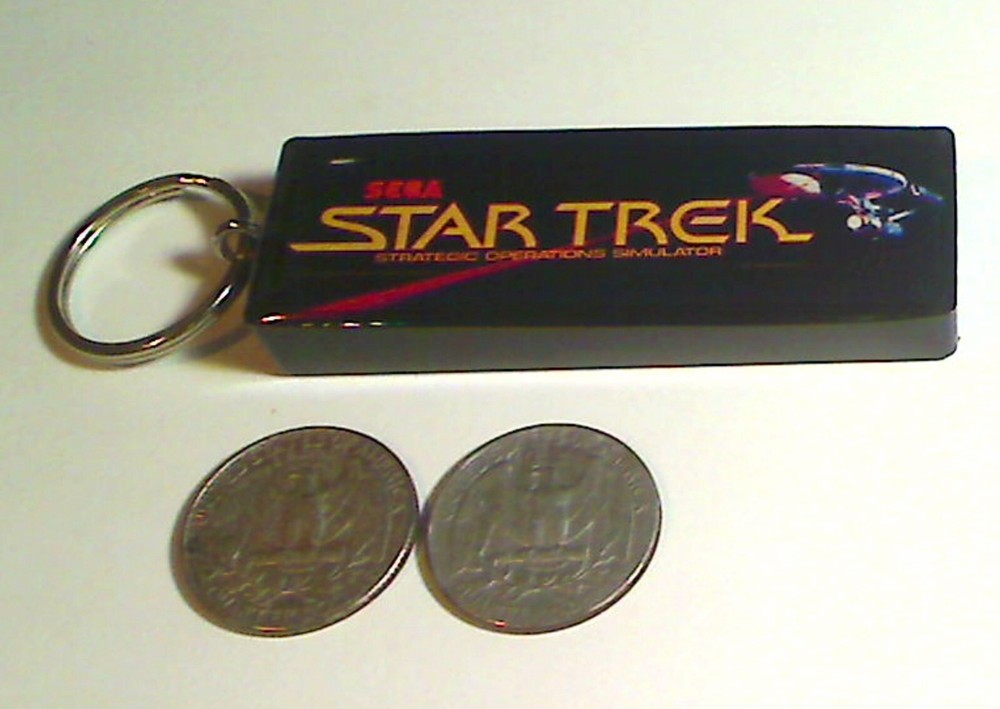 Star Trek Arcade Marquee Coin Door accessory Keychain