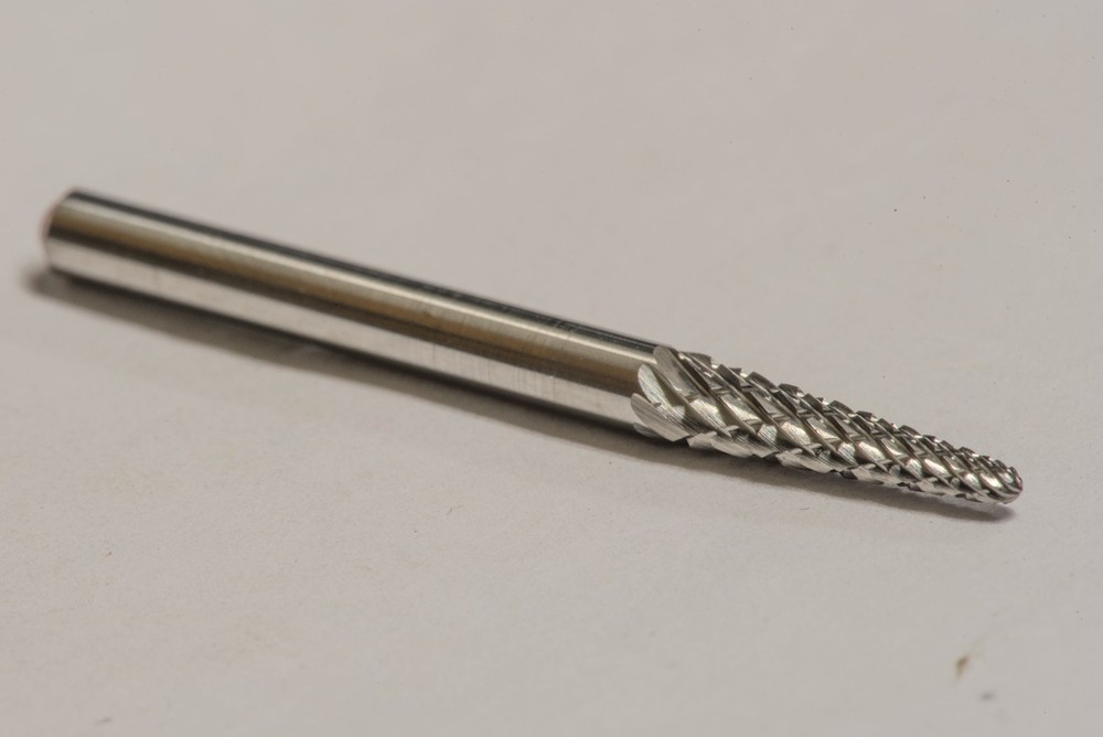 SL42D Taper SOLID Carbide Burr Bur Cutting Tool Die Grinder Bit 1/8"