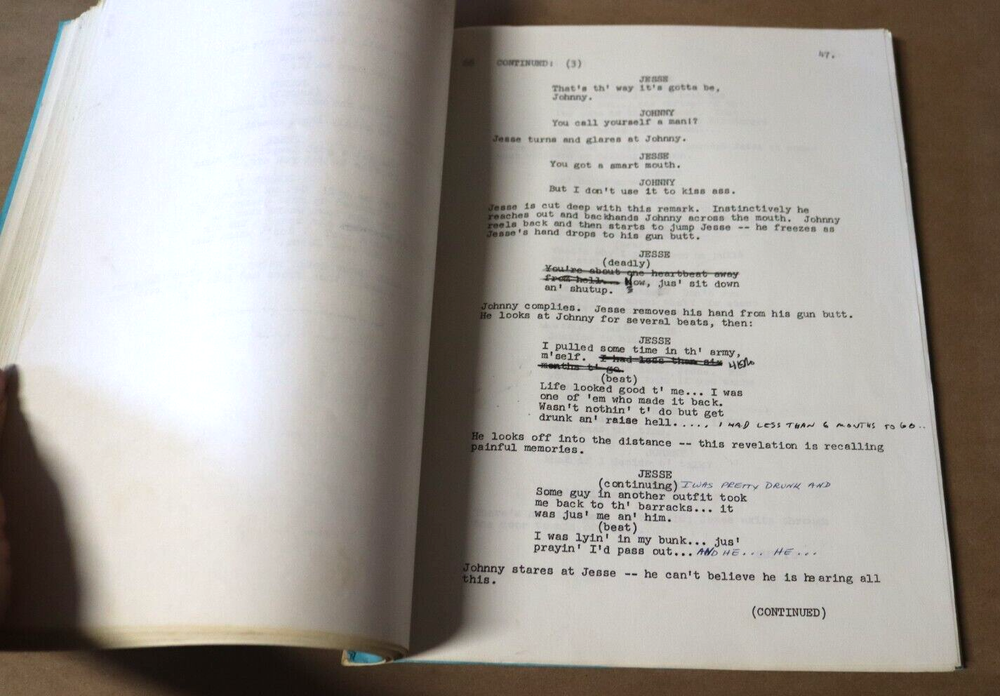RARE VINTAGE 1975 JOHNNY FIRECLOUD ORIGINAL SCRIPT w/ DIRECTOR NOTES CASTLEMEN