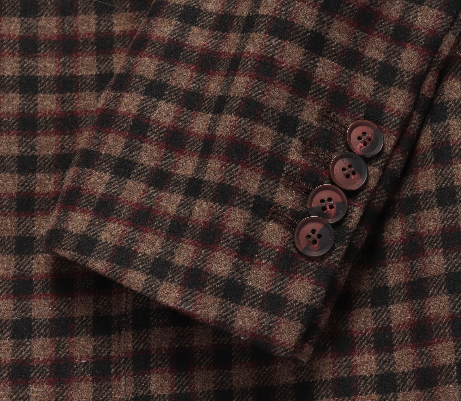 NWT EZZELINO SPORT COAT wool cotton brown black burgundy Italy 52 US 42