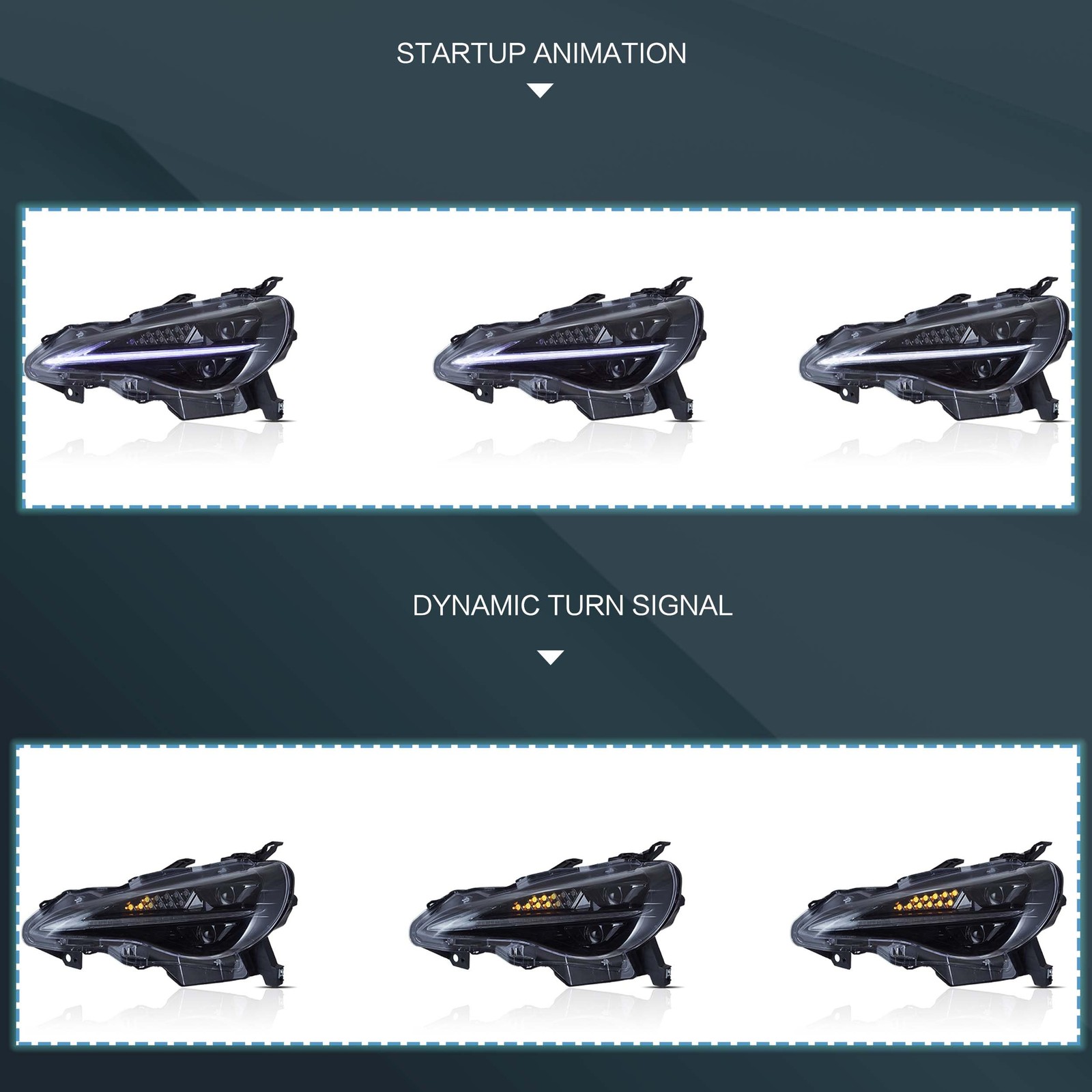 Headlight Assembly Fit for 2012-2021 Toyota 86 GT86 1st Gen Scion Frs Subaru Brz