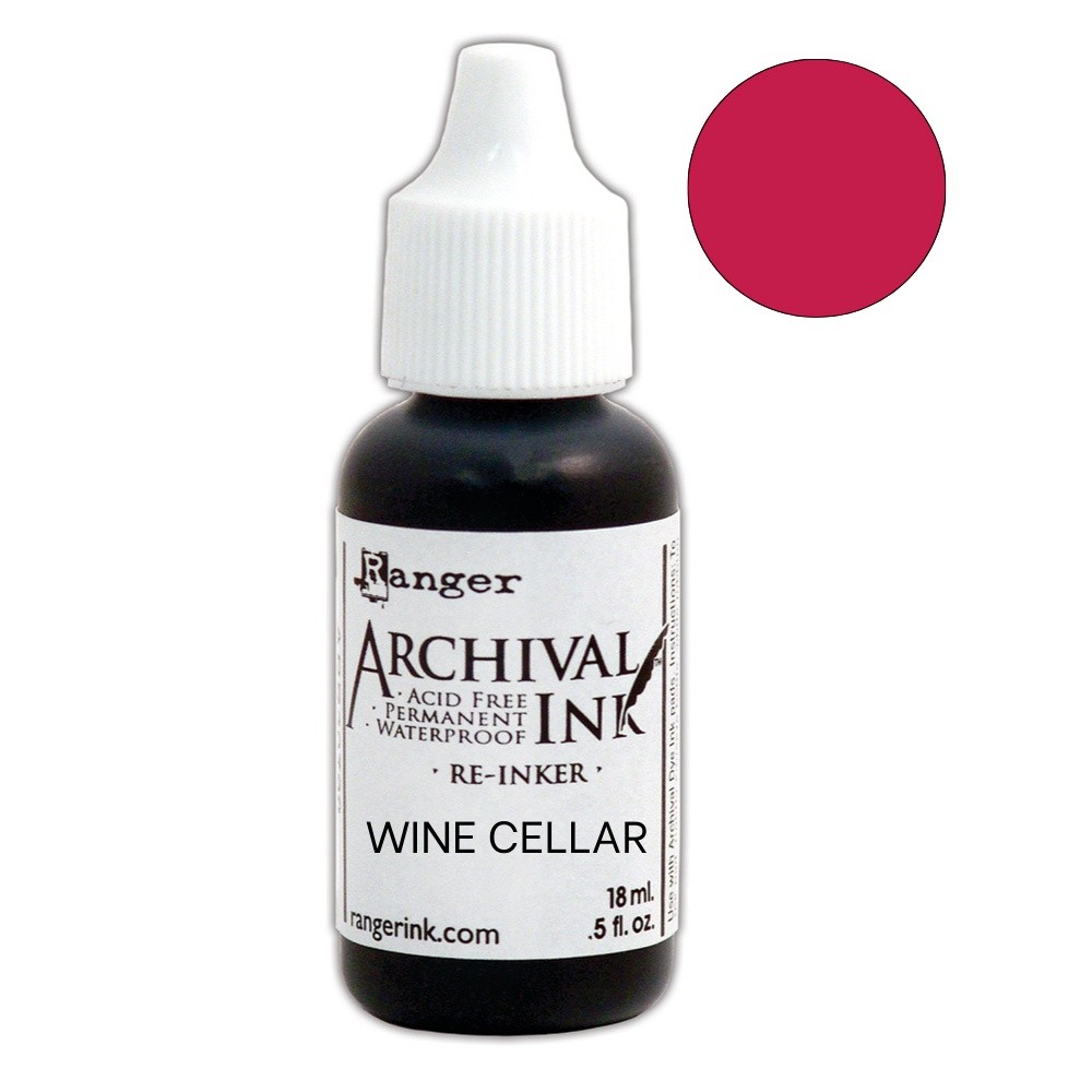 Ranger Archival Pad Reinker .5oz-Wine Cellar - 3 Pack