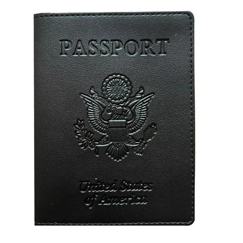 Leather Passport Holder Wallet Blocking Cover Protector For Vaccination Card
