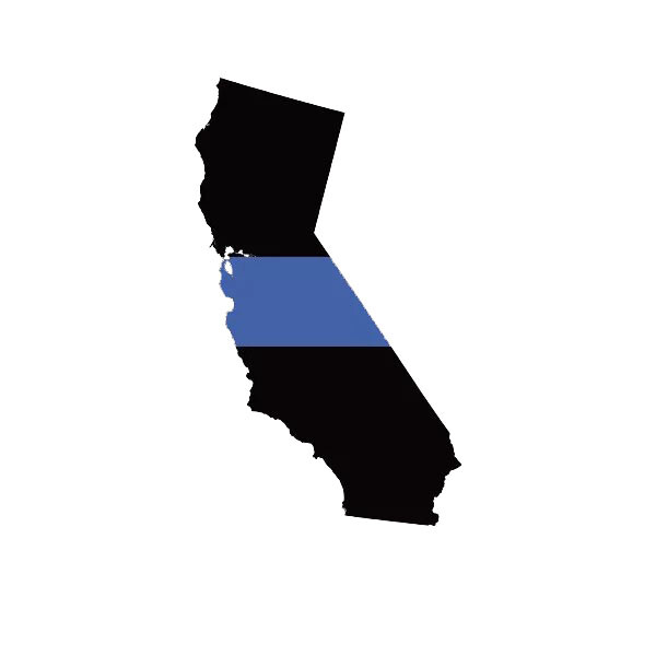 California State Shaped The Thin Blue Line Sticker