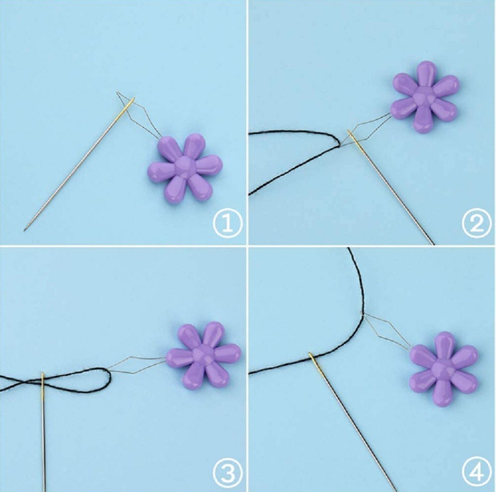 20 Pcs Needle Threader Set for Hand & Machine Sewing - Easy Wire Loop Threaders