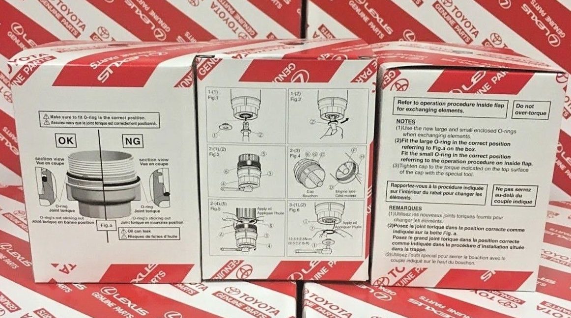 TOYOTA 4RUNNER, FJ CRUISER, TUNDRA OIL FILTER SET OF (3) GENUINE OEM 04152-YZZA5