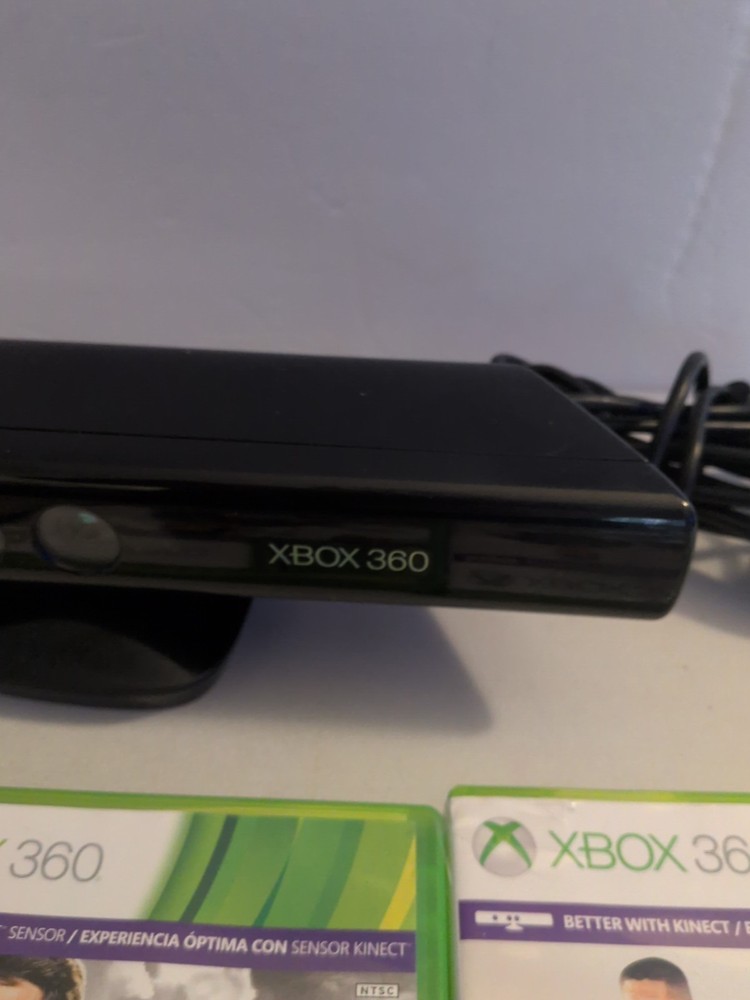 Microsoft Xbox 360 Kinect Camera Sensor 1414 W/ 3 Games Bundle Soccer FIFA