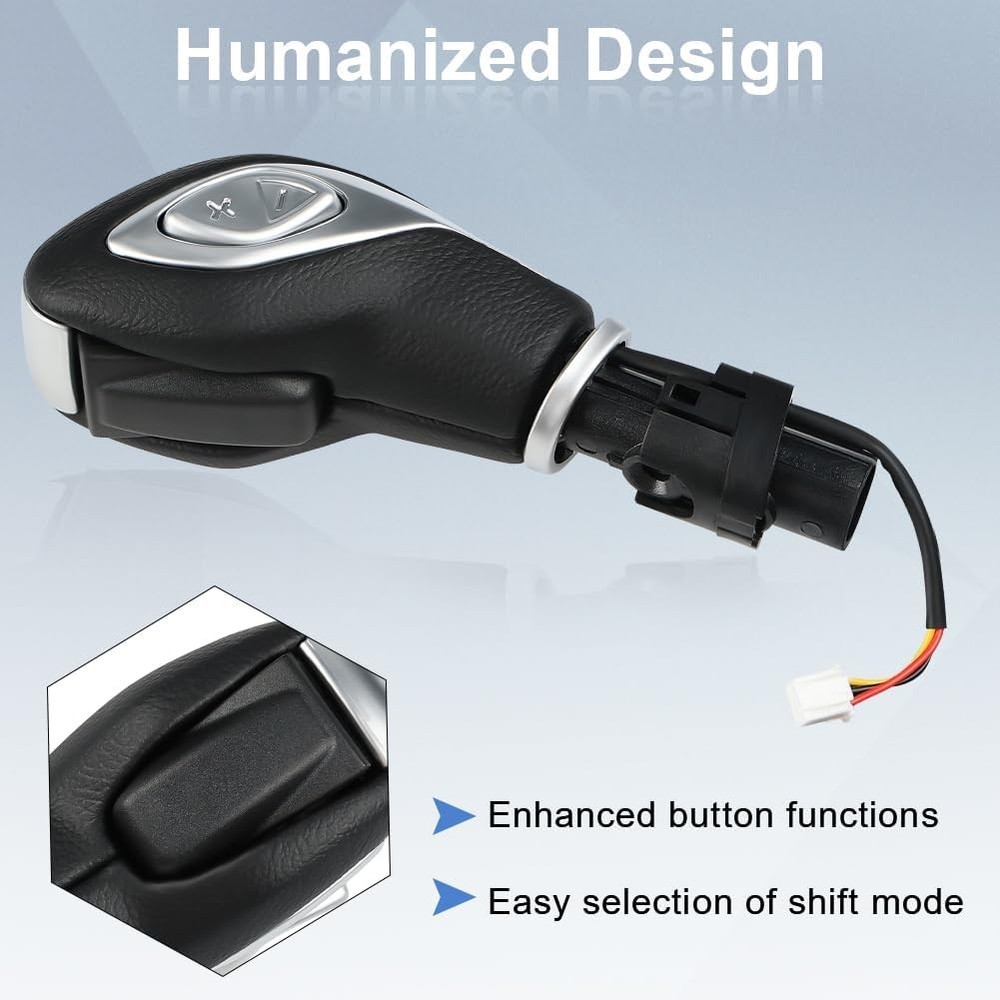 JDMON Automatic Gear Shift Knob Handle with Button Compatible with Ford Escape