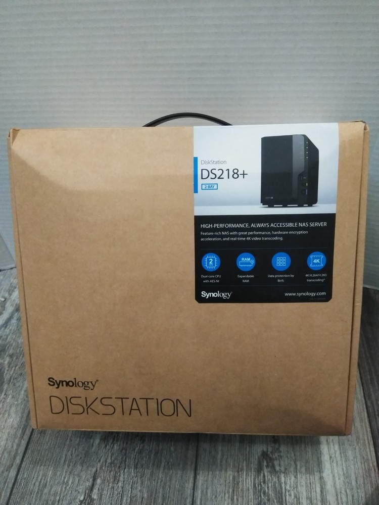 NEW Synology Diskstation DS218+ Mini Desktop NAS Server, 2-BAY