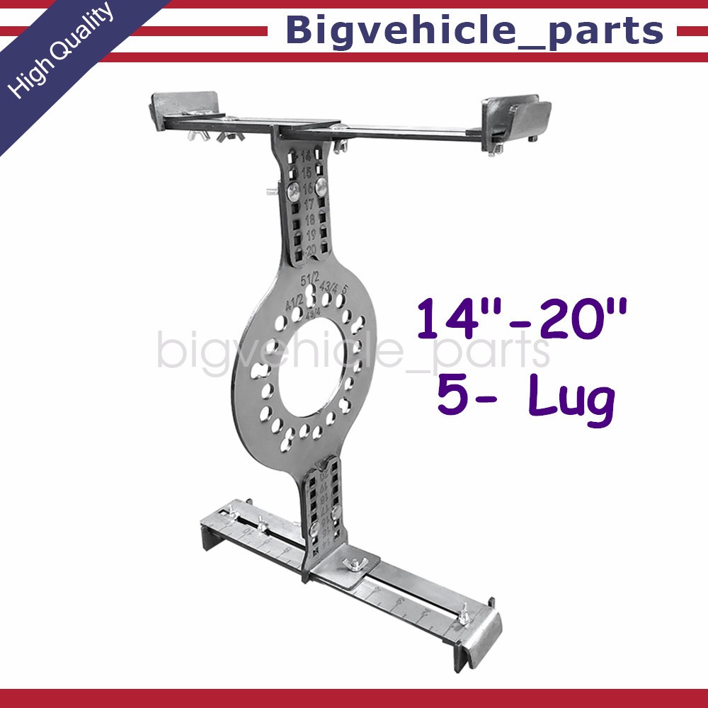 Wheel Fitment Simulator Tool, Tire Size Fit Test Measuring Mockup, 5-Lug Pattern