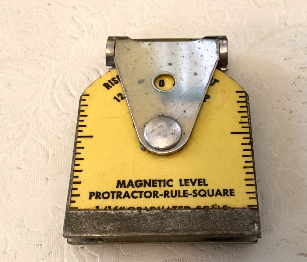 Vintage Magnetic Level Protractor-Rule-Square