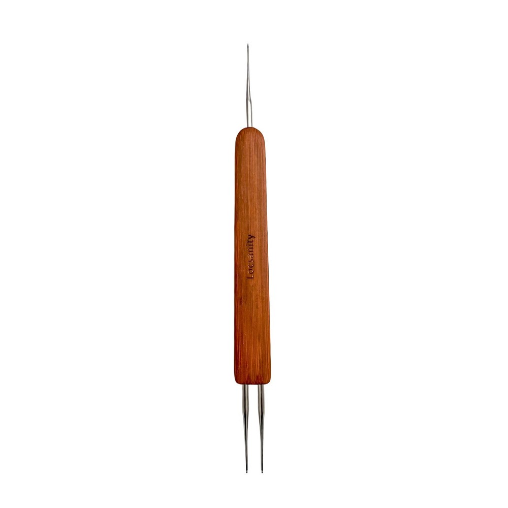 Locsanity Dreadlocks Tool Double Headed Needle Bamboo Handle