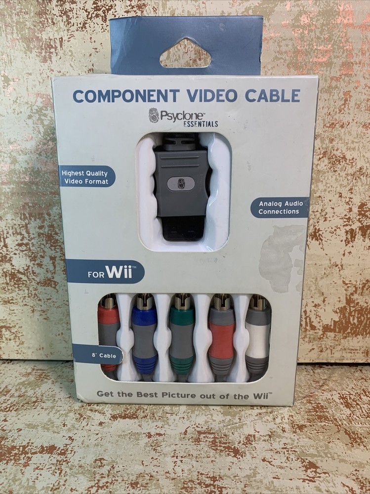 Nintendo Wii Component Video Cable By Psyclone Essentials. 8’ Cable