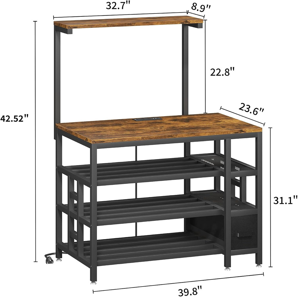 3D Printer Table with Filament Storage, 5 Tier 3D Printer Stand with Drawers and