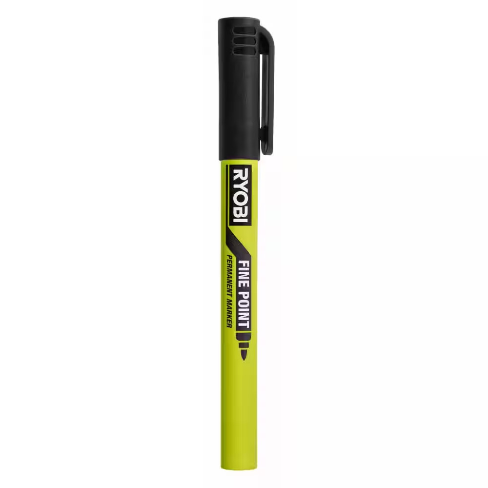 Black Fine Point Permanent Workshop Marker (12-Pack)