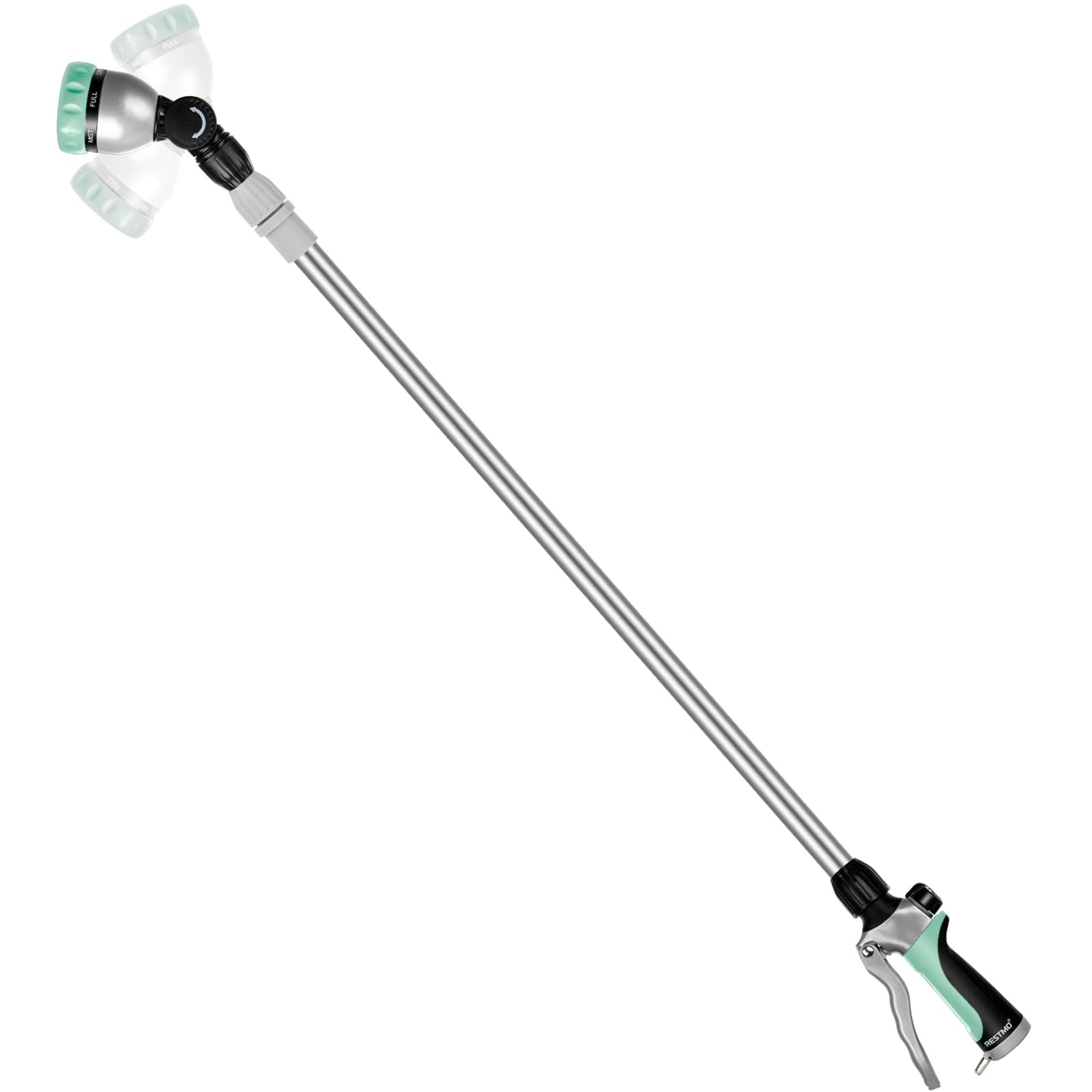 36”-60” Metal Watering Wand, Long Telescopic Tube | 180° Adjustable Ratchetin...