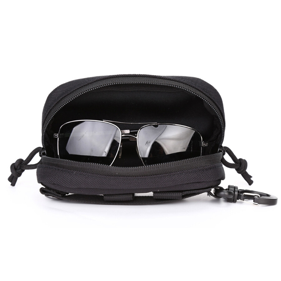 Tactical Molle Eyeglasses Box Shockproof Protective Sunglasses Case Hanging Pack