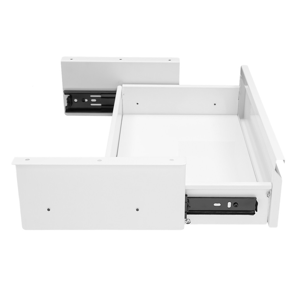 Iron Under Desk Mounted Sliding Pull-out Storage Drawer Storage Organizer 4.4lb