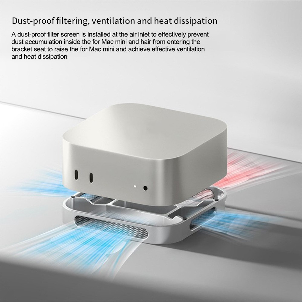 Dustproof Cooling Stand for Mac-Mini-M4: Enhanced Ventilation & for Protection!