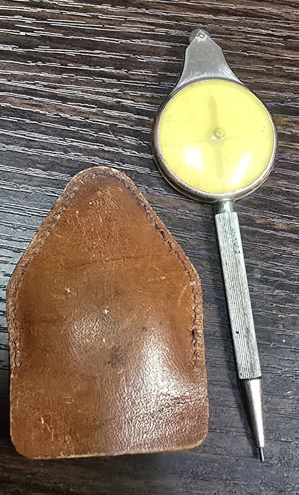 4½" German Opsimeter Map Measure Compass Adjustable Pencil Leather Case Nautical