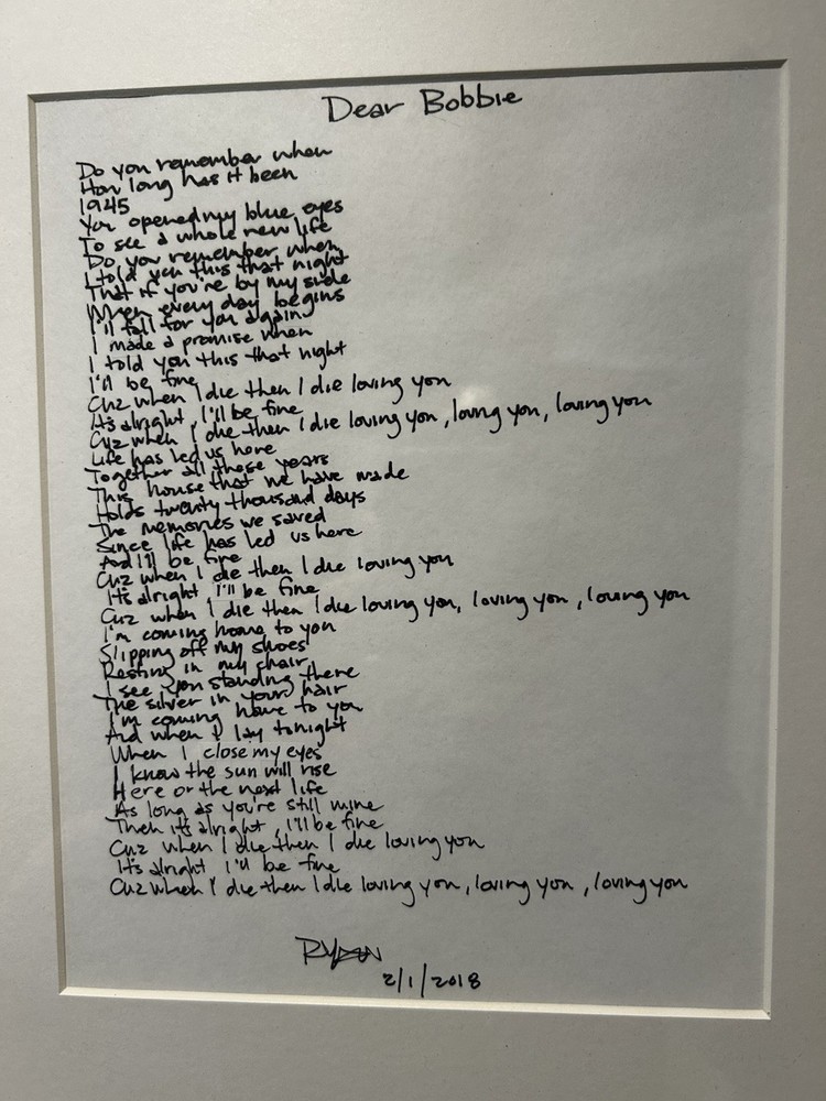 Yellowcard signed Lyrics - Dear Bobbie
