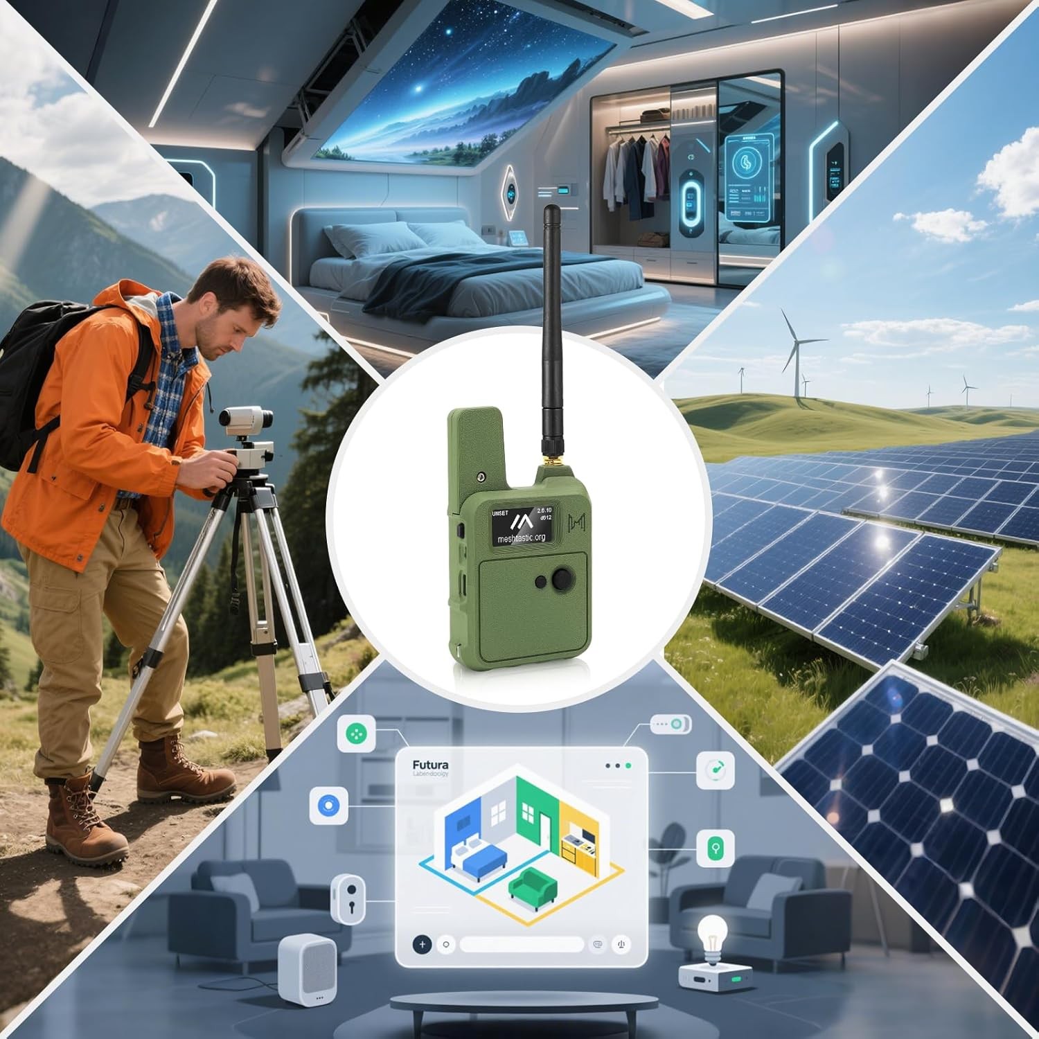 Wio Tracker L1 Meshtastic Node Meshnology Board Kit Bluetooth GPS +Battery+ Case