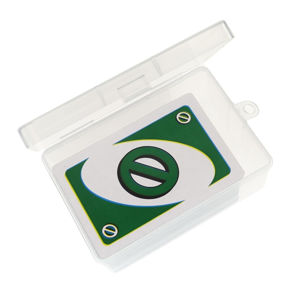 4Pcs Plastic UNO Card Case Box Holder Compatible with 112Pcs Classic Mattel U...