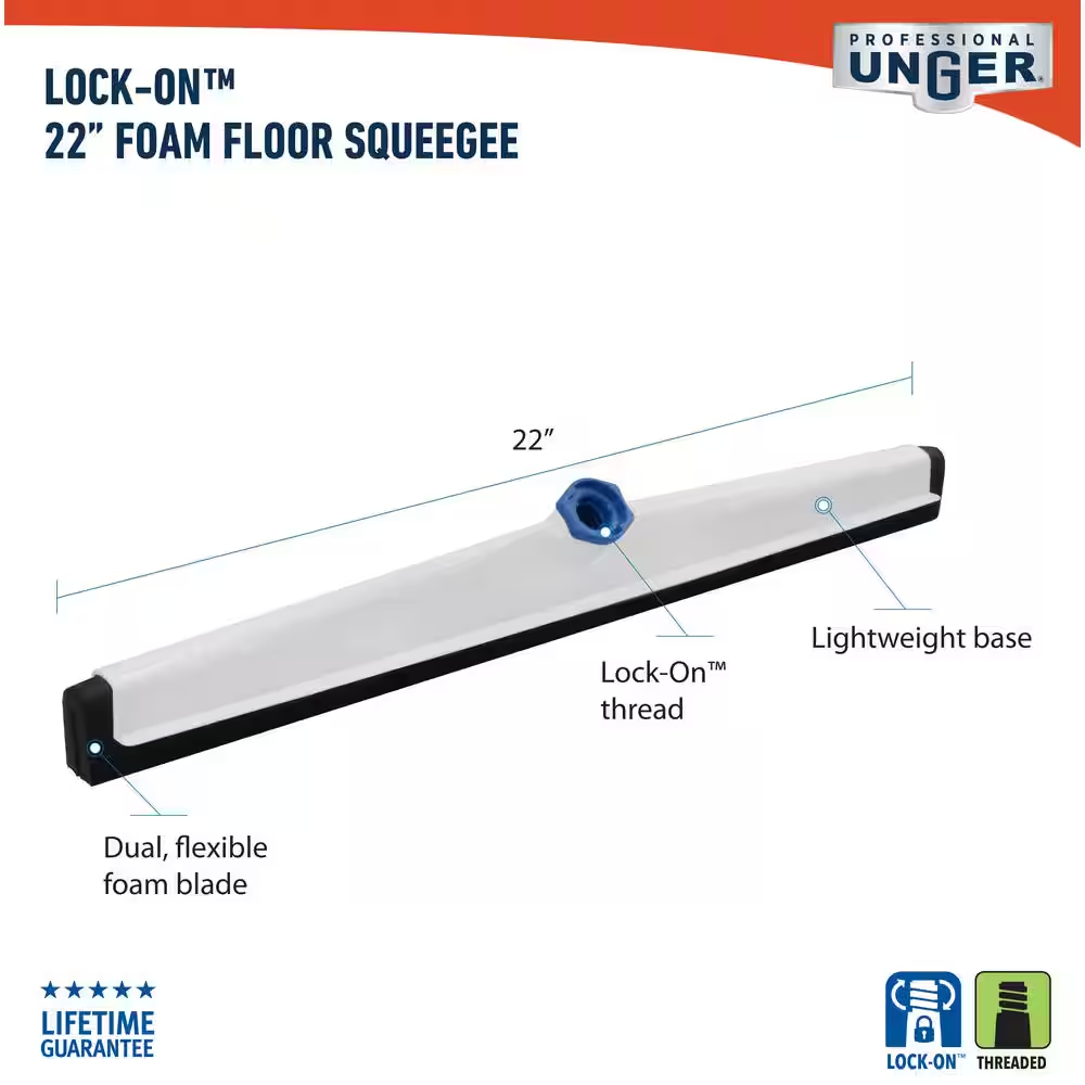Lock-On 22 In. Foam Floor Squeegee