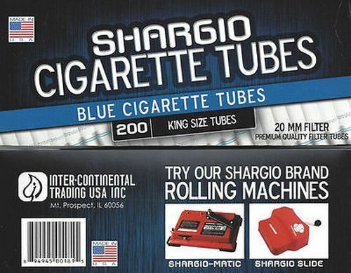 Shargio Blue Light King Size - 10 Boxes - 200 Tubes Box RYO