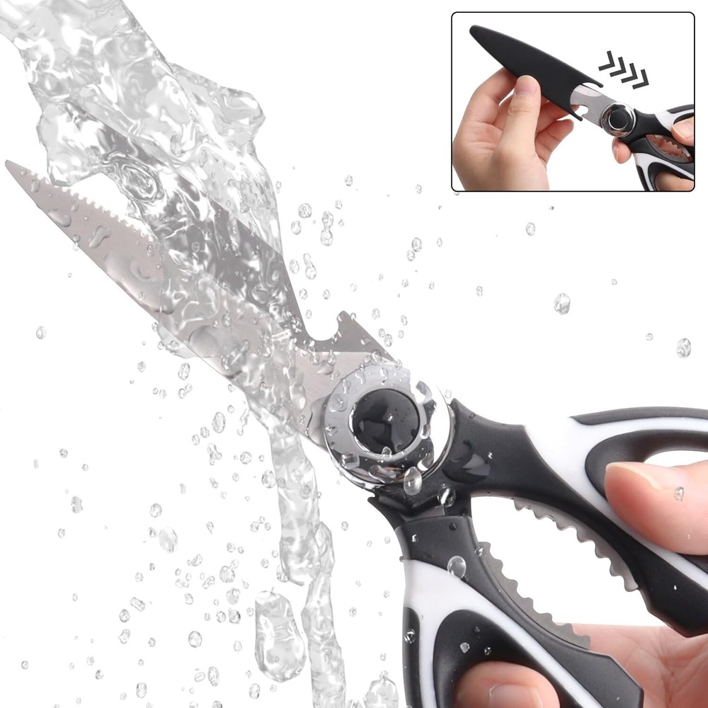 3 Pack Heavy Duty Kitchen Shears Stainless Steel Kitchen Scissors Ultra Sharp