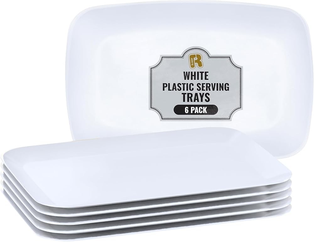 Plastic Serving Trays -, Party Platters - Bla