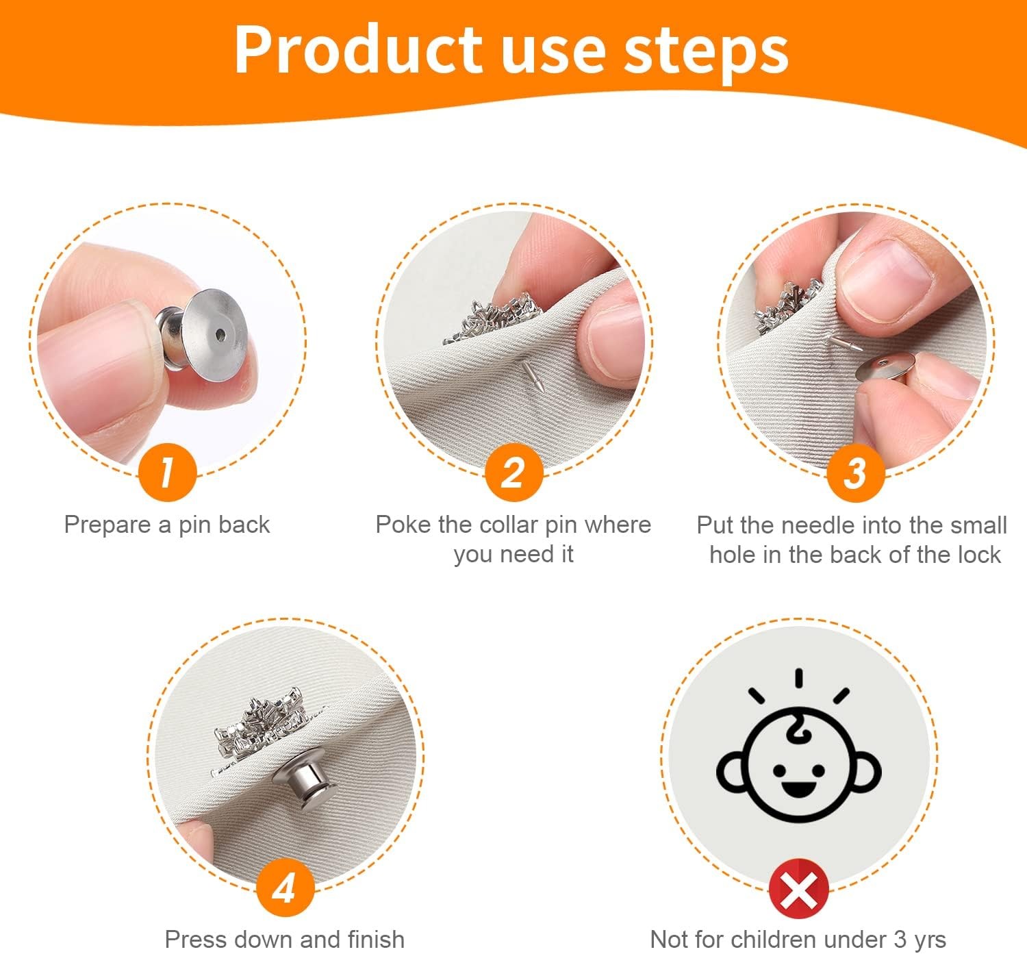 Ceryvop 30 PCS Locking Pin Backs Locking Pin Keepers Clasp, Metal Pin Locks Back