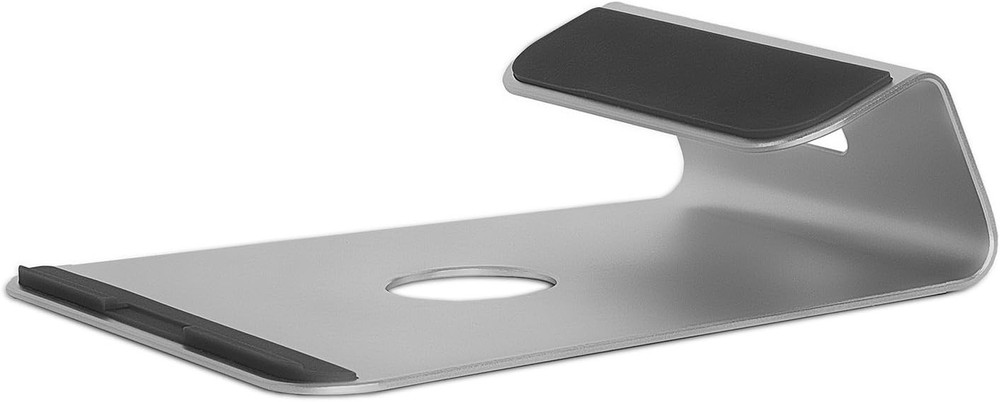 Mount-It! Tilted Laptop Riser for MacBook and iPad Pro - Ergonomic Silver