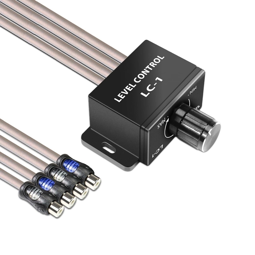 Universal RCA Level Controller - Bass Boost Volume Control for Car Audio