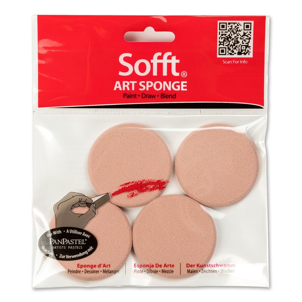 PanPastel Sofft Art Sponges 4/Pkg-Round