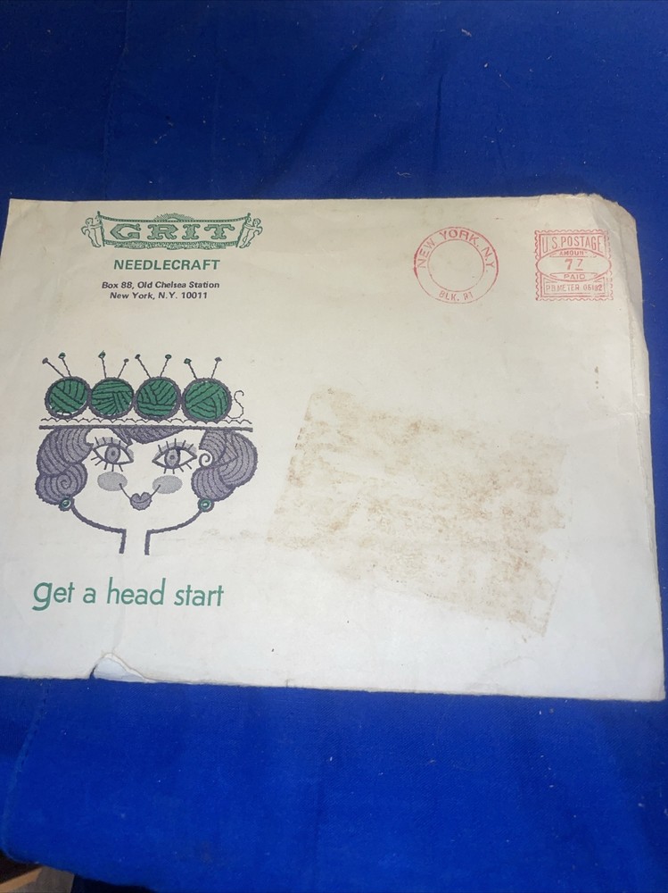 Grit Needlework Pattern Family Tree Mail Order Pattern VTG W/envelope
