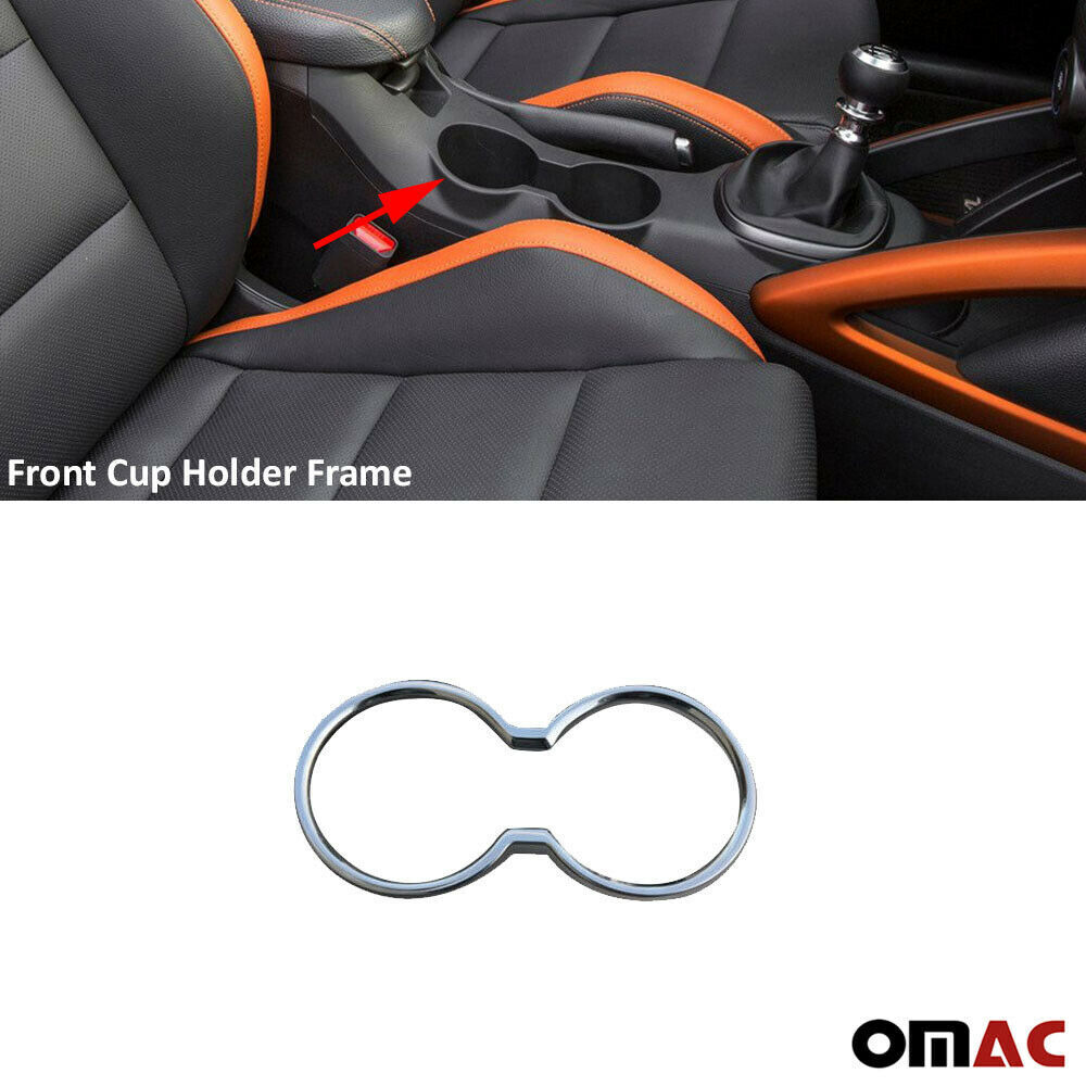 Front inner Cup Holder Chrome Frame Fits Hyundai Veloster 2011-2019