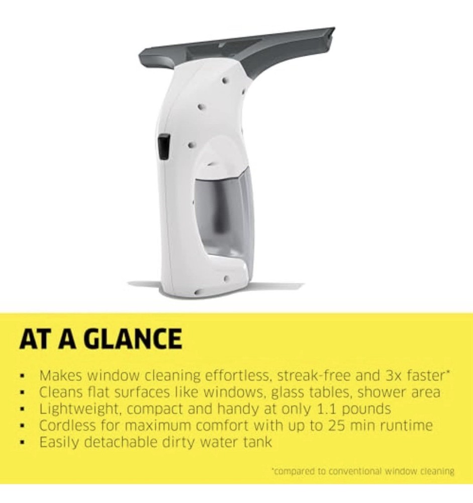 Karcher WV1 Electric Window Vacuum Squeegee 10 inch