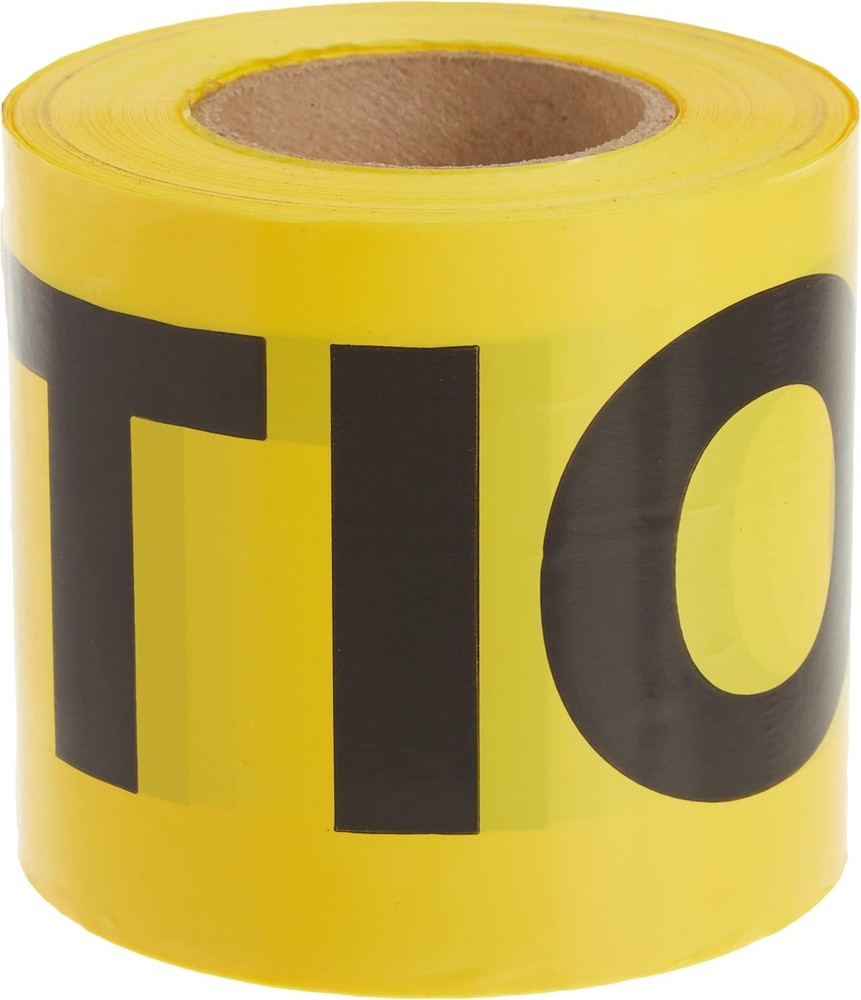 IRWIN Tools STRAIT-LINE 66200 Barrier Tape Roll, CAUTION, One Size, Yellow